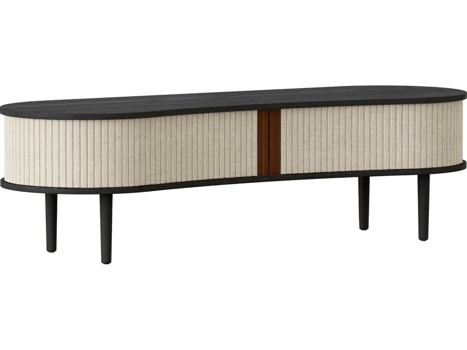 Audacious 55" Oak Wood Black Media Console