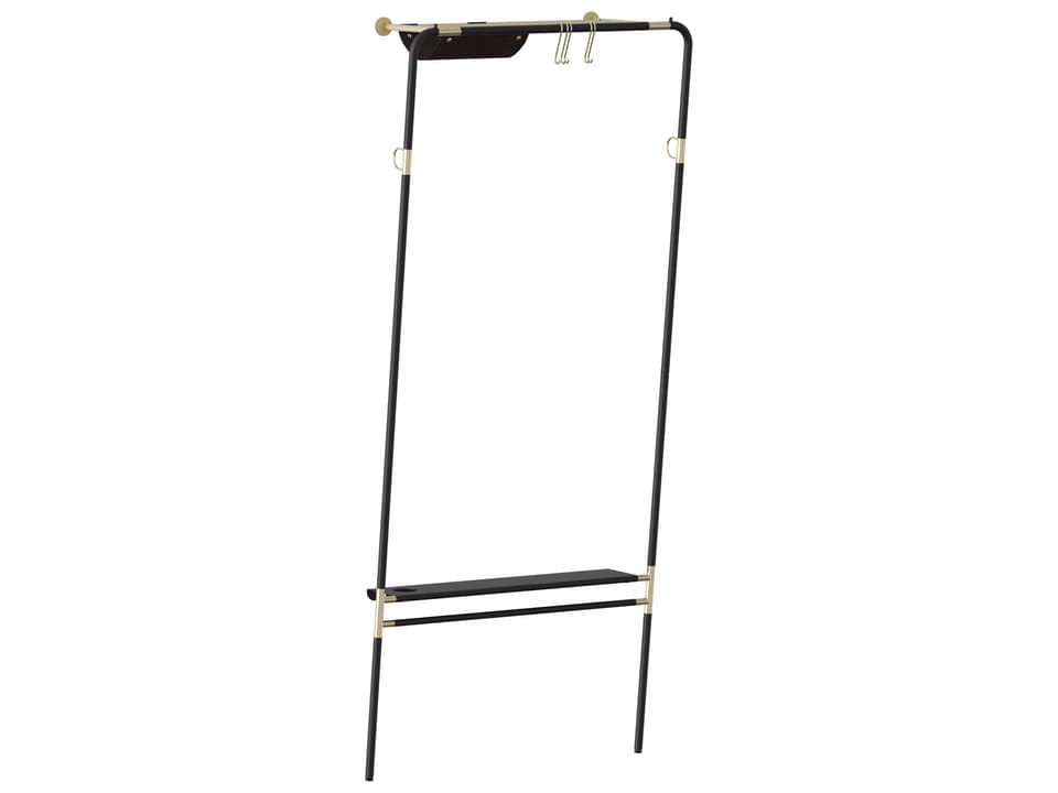 Lean On Me Black Coat Rack