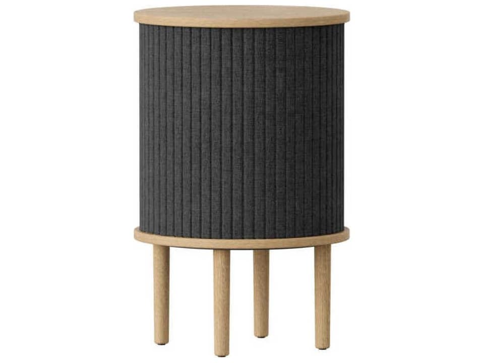 Audacious Round Wood Light Oak End Table