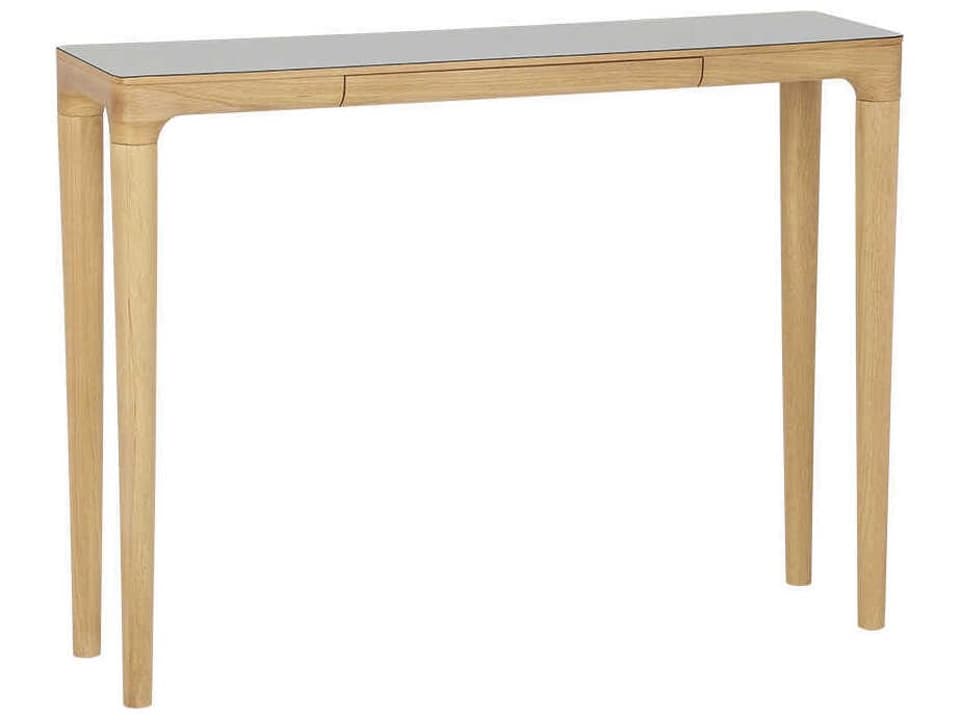 Heart'N'Soul Rectangular Wood Light Oak Cloud Grey Console Table