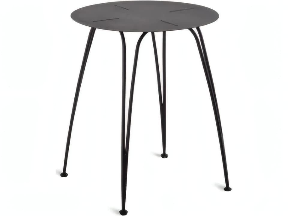 Ariete Round Outdoor Coffee Table in Bronze Galvanized Iron by Adam D. Tihany