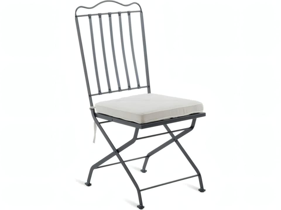 UnoPiu Toscana Wrought Iron Folding Side Chair