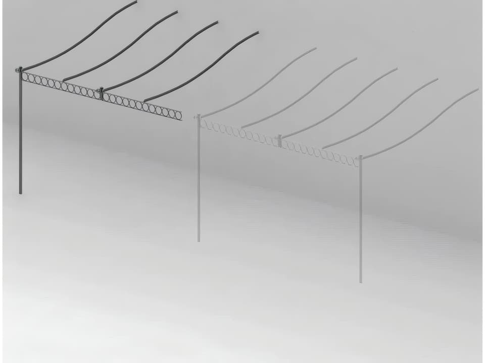 UnoPiu ibisco Attached Pergola without Roofing
