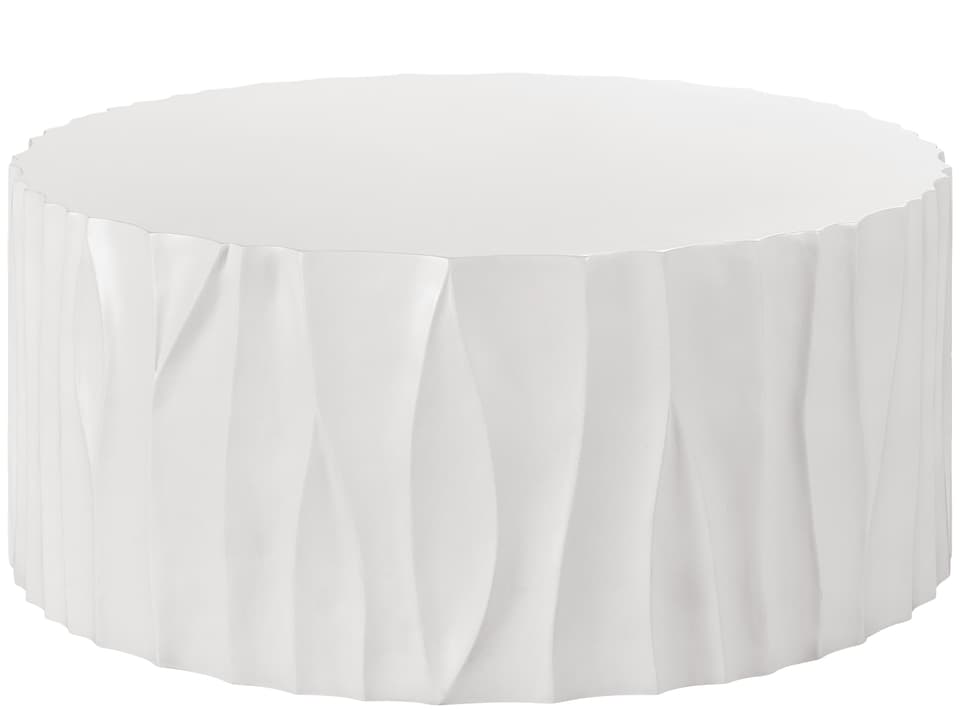 Geneva Abaco White Concrete Round Coffee Table