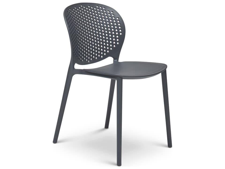 Metro Bailey Side Chair Set of 4 Black Grey Seat
