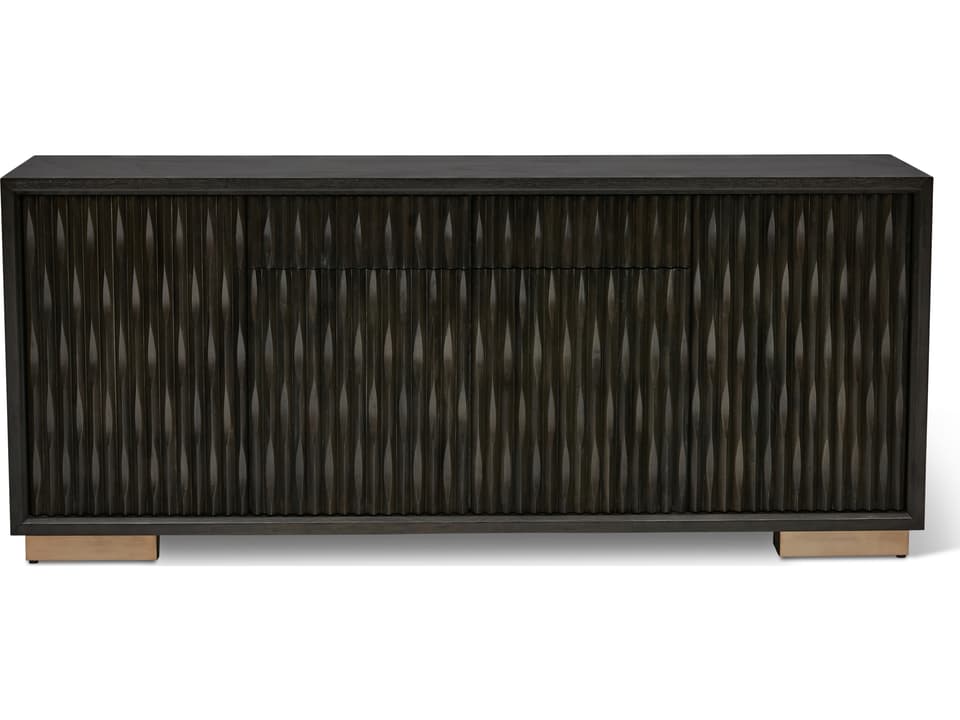 IE Series Madison Buffet in Charcoal with Gold Base