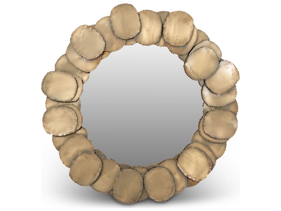 Suri Elements Round Wall Mirror Antique Brass
