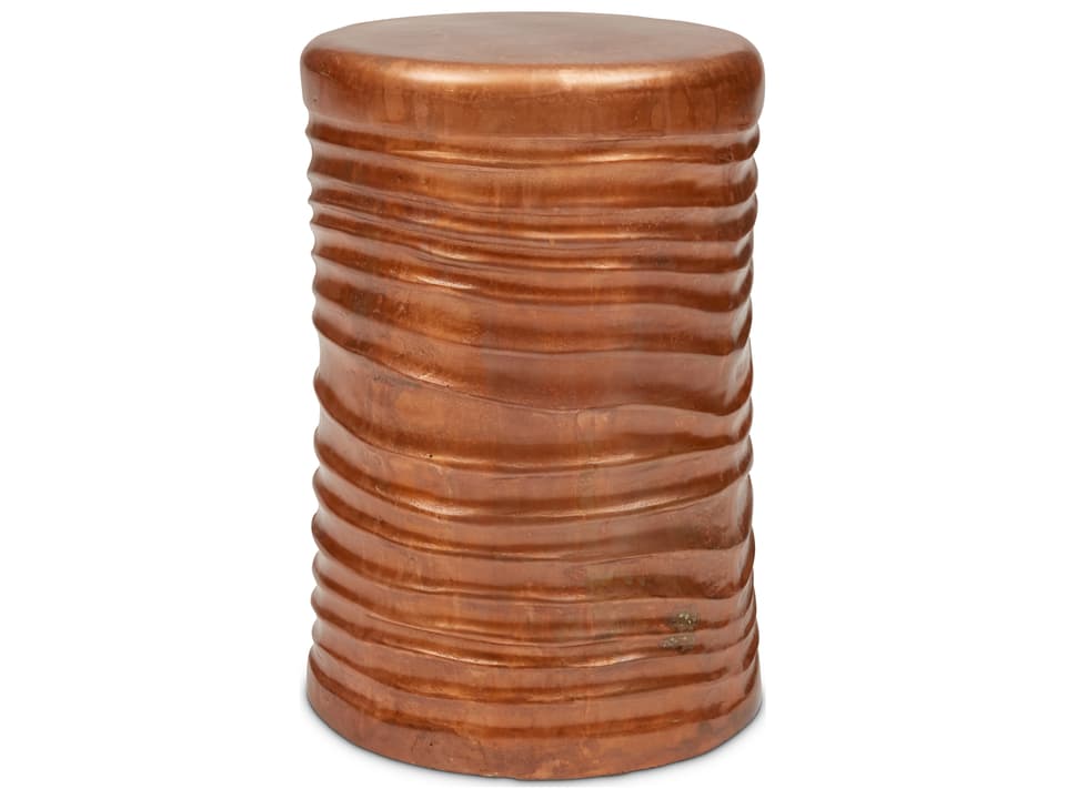 Elements Tara Stool Vintage Copper Sculptural Accent
