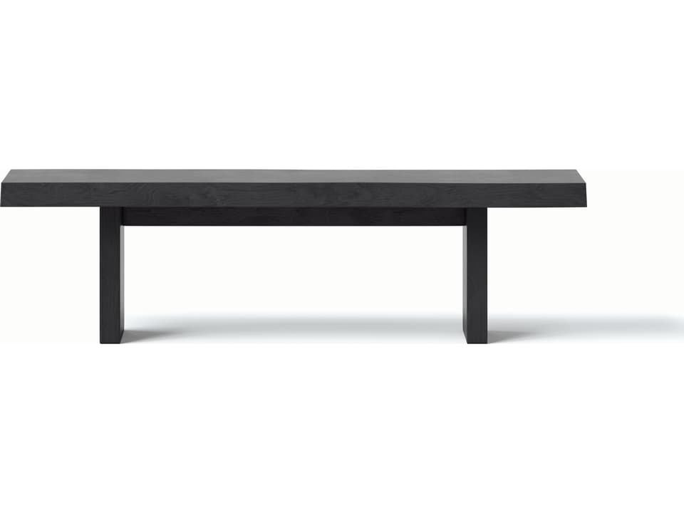 Brooks Bench 65-Inch Ebonized Black Acacia Wood
