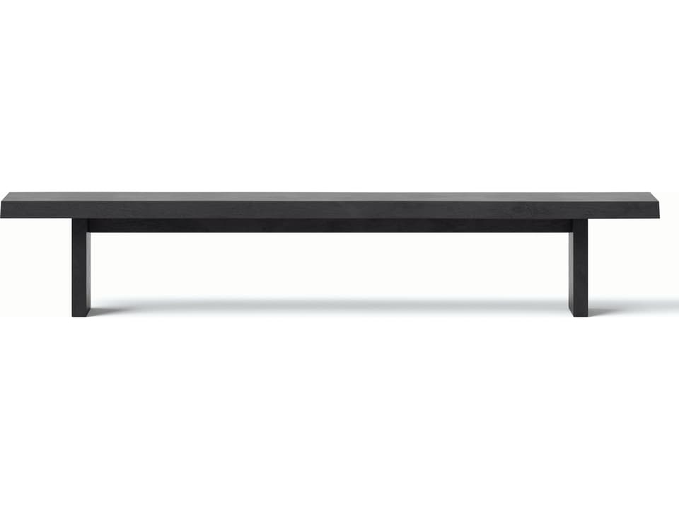 Brooks 102-Inch Live Edge Bench in Ebonized Acacia Wood