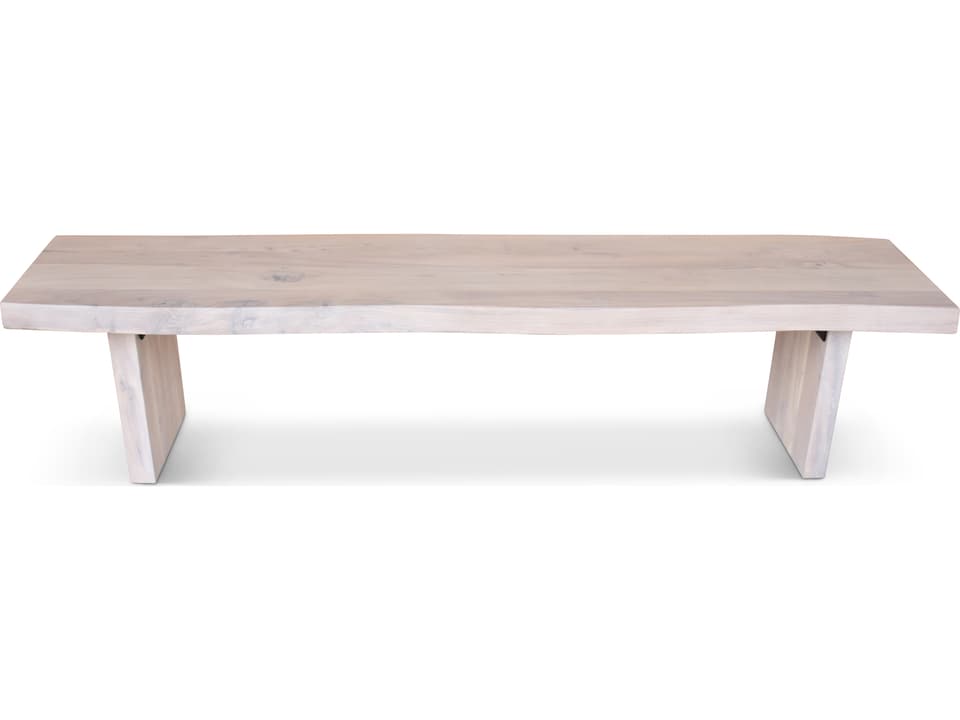 Brooks Bench 102-Inch White Wash