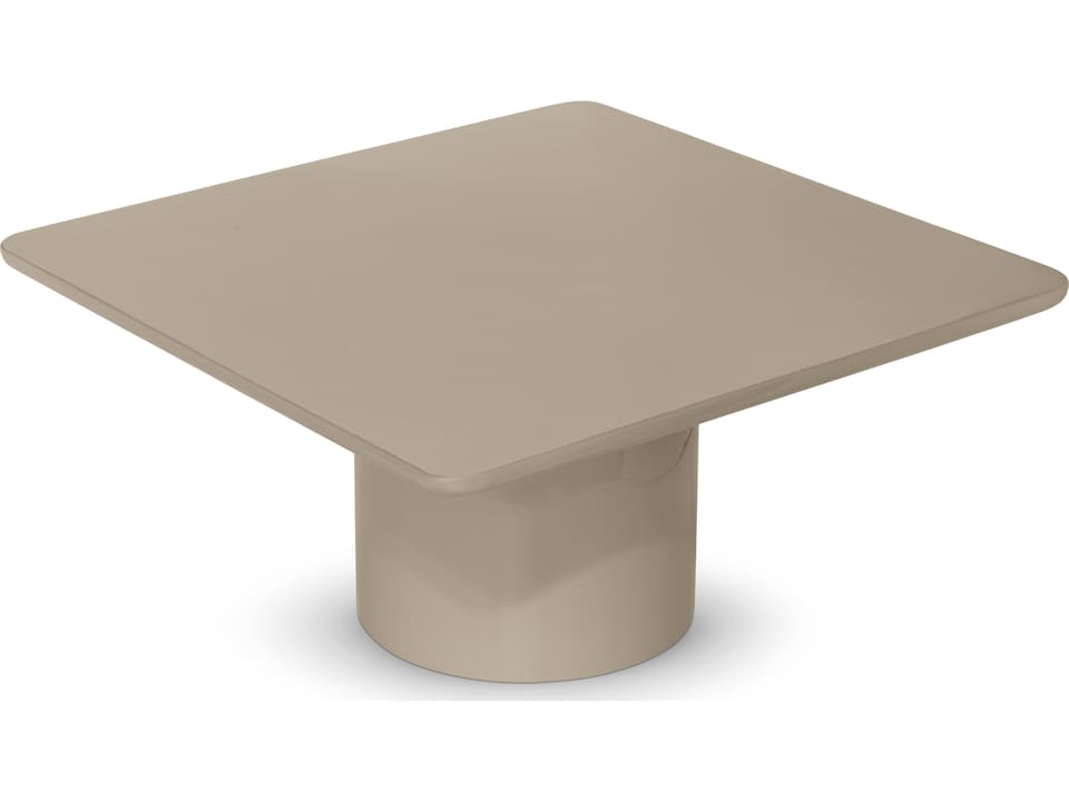 Alessia Square Coffee Table in Deep Umber Brown Enamel