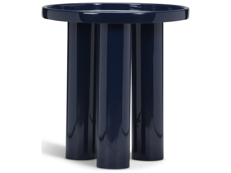 Eclat Sofia Enamel End Table Navy