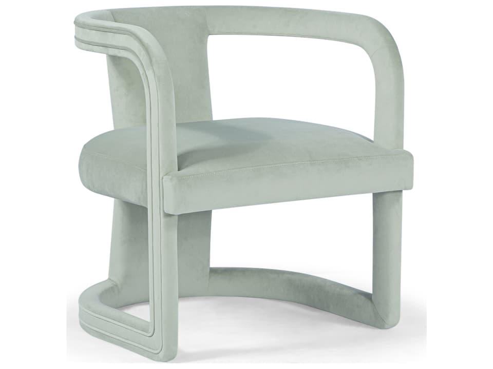 Rory Barrel Accent Chair in Mint Green Performance Velvet