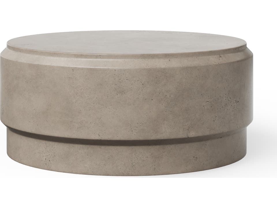 Mixx Barrel Coffee Table 39-inch Round Concrete