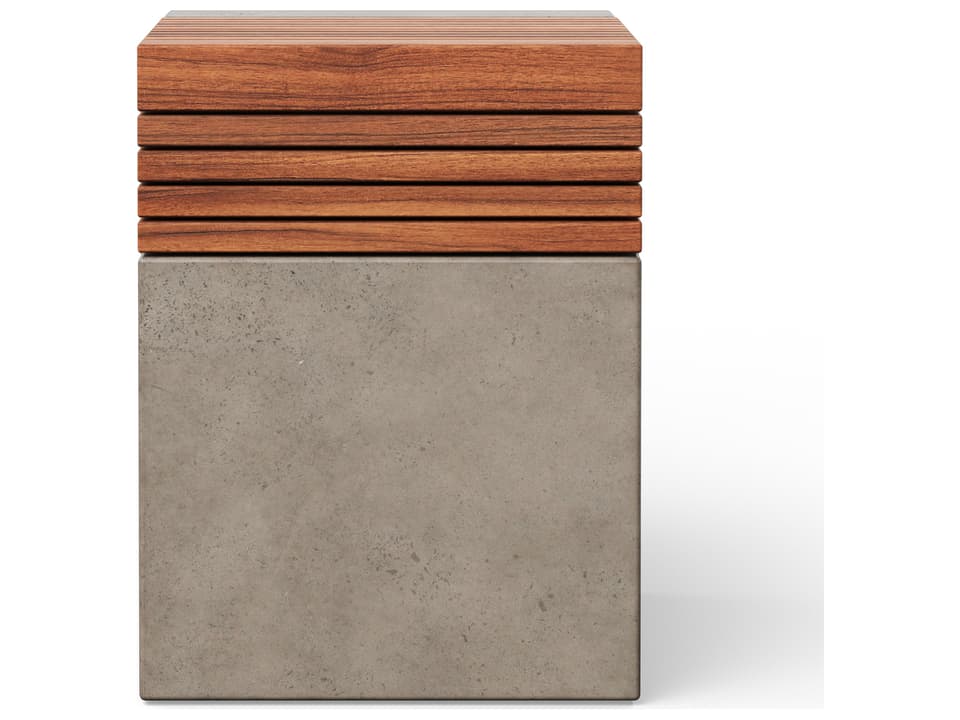 Stecca Cascata Stool with Teak Top and Storage