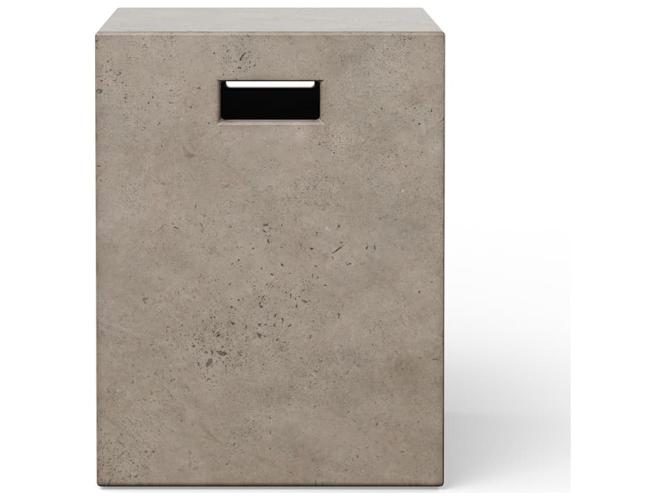 Una Square Concrete End Table