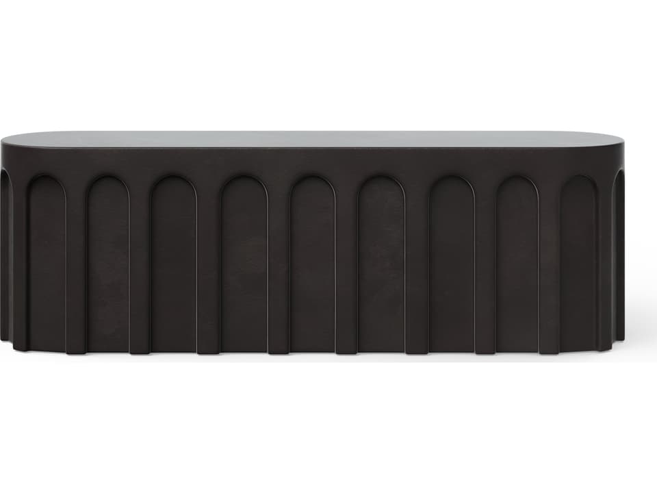 Atlas Bench Fiber-Reinforced Concrete Indoor Outdoor Bench in Lava