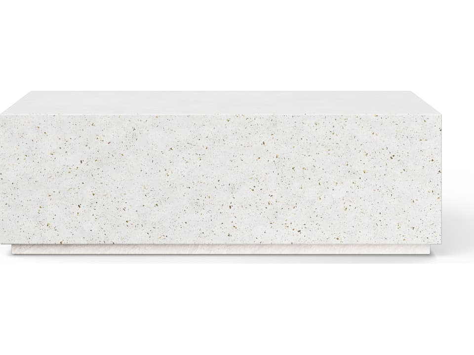 Mixx Bloc Rectangular Coffee Table in Ivory Terrazzo Concrete