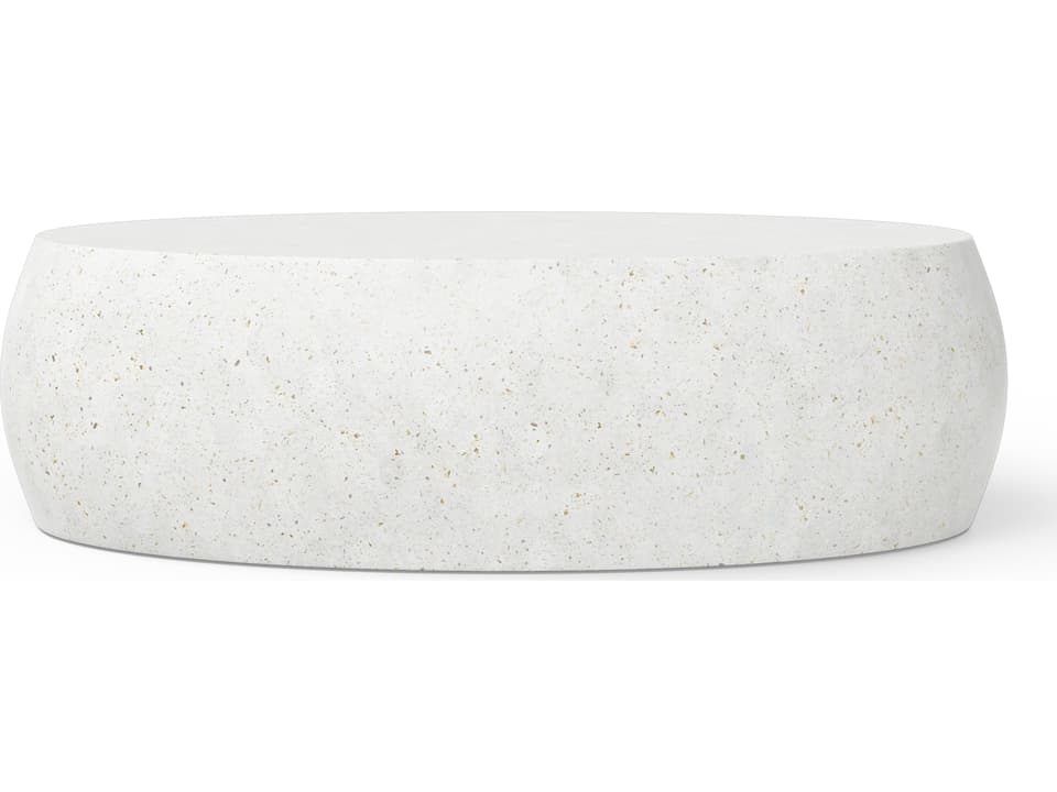 Pebble Oval Coffee Table in Ivory Terrazzo