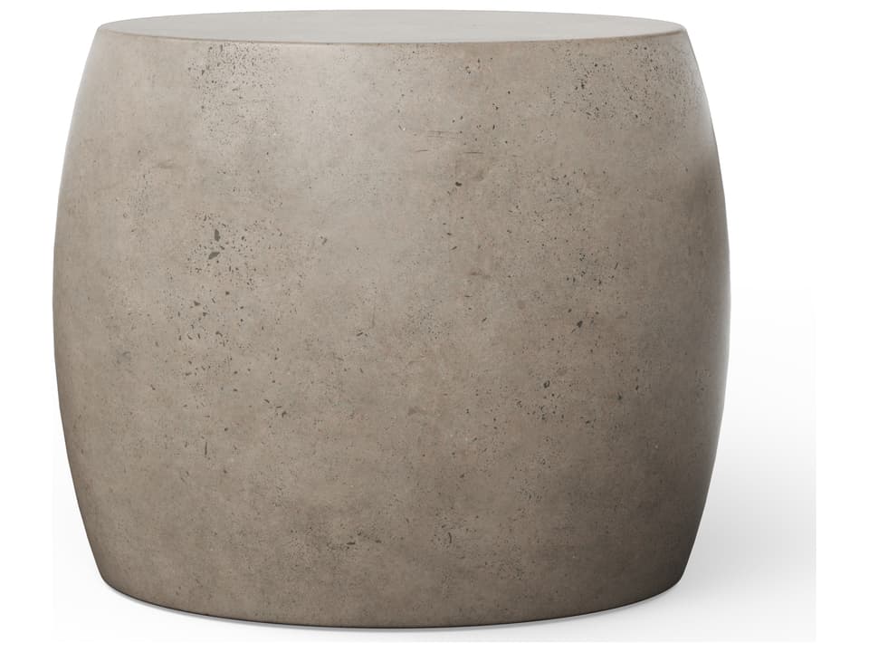 Pebble Dark Grey Concrete Oval Garden Stool