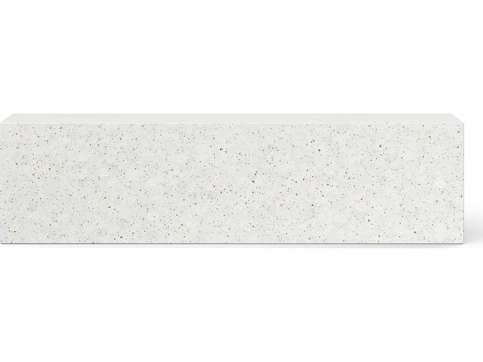 Una Fiber-Reinforced Concrete Bench in Ivory Terrazzo
