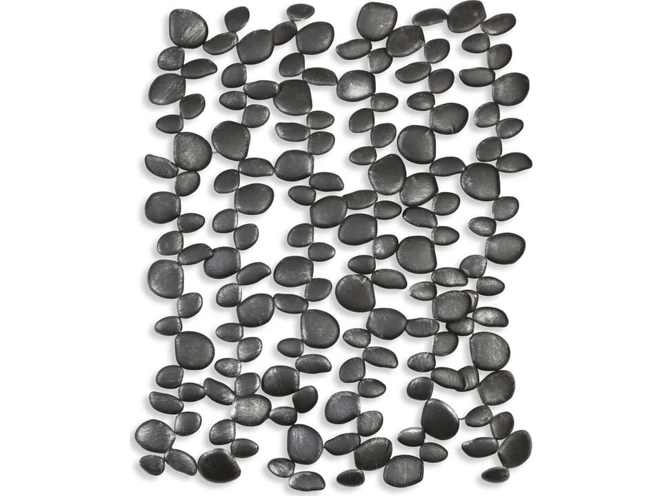 Skipping Stones 3D Metal Wall Art in Charcoal Black