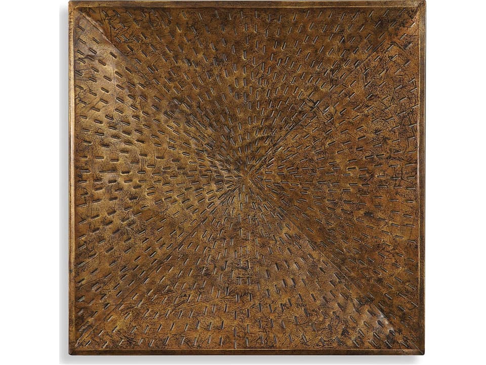 Blaise Antiqued Bronze Wall Art Beveled Iron With Pierced Accents