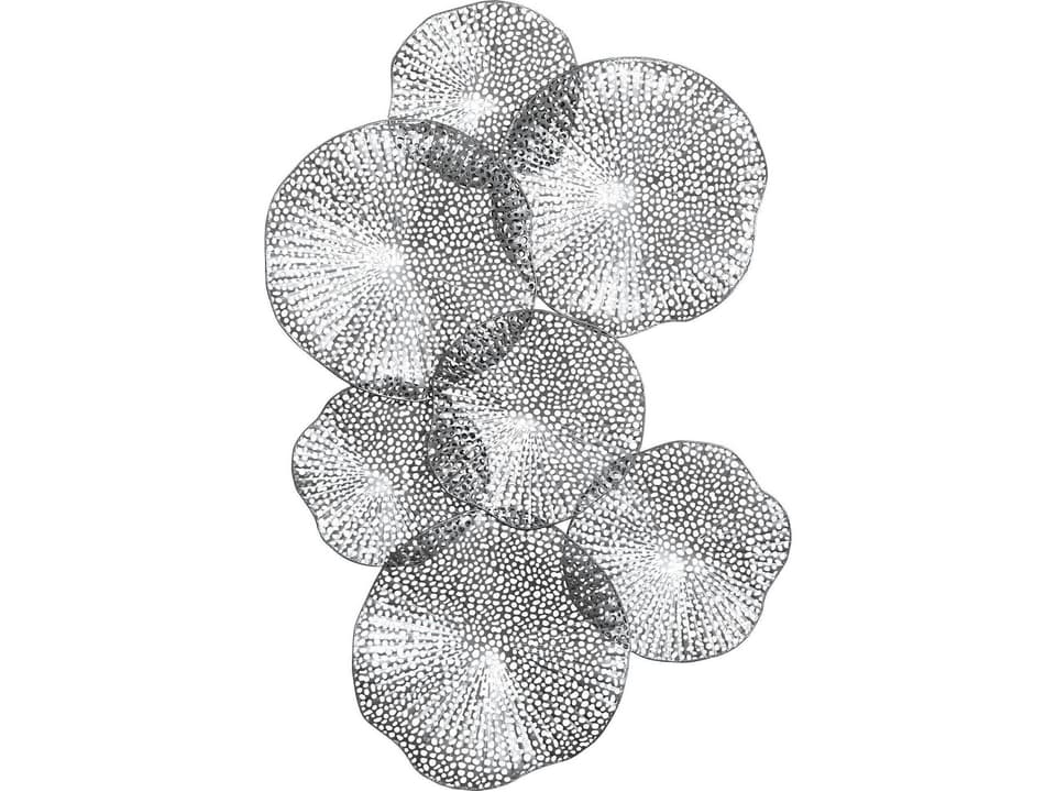 Ripley Metal Wall Art Layered Lotus Leaves Metallic Pewter