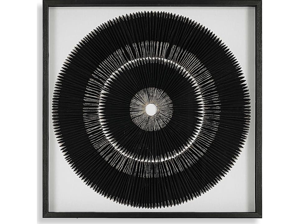 Sandara Black and Gold Framed Decorative Wall Panel
