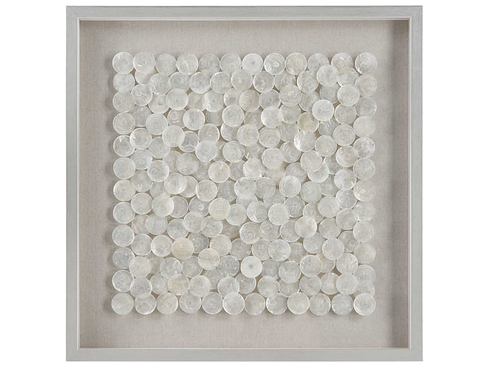Roxas Capiz Shell Shadow Box Brushed Silver Wall Decor