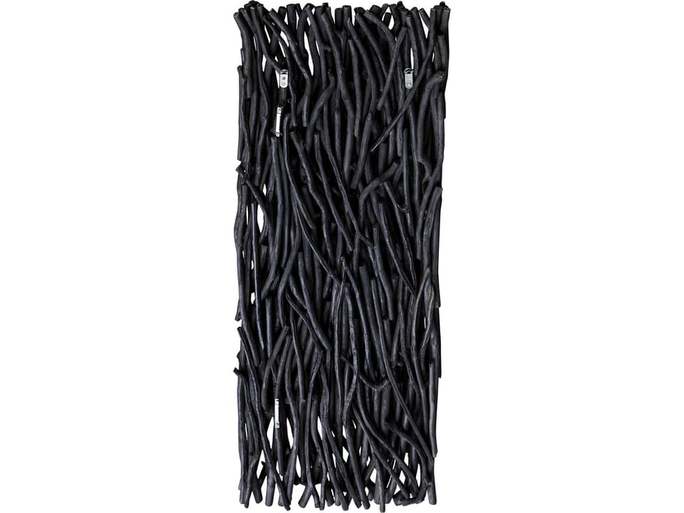 Gathered Teak Black Wood Wall Panel Decor