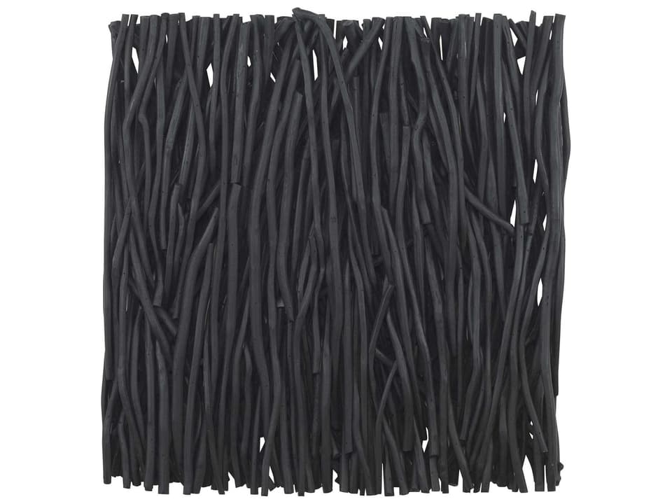 Gathered Teak Square Wall Decor in Black