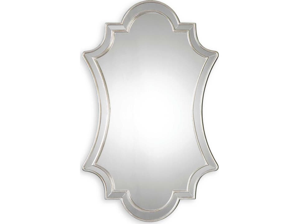 Elara Wall Mirror with Antiqued Silver Leafed Frame