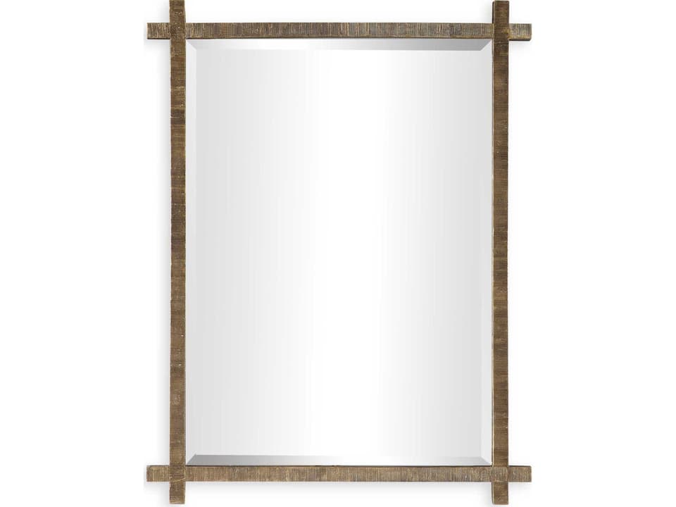 Abanu Rectangular Wall Mirror in Antique Gold