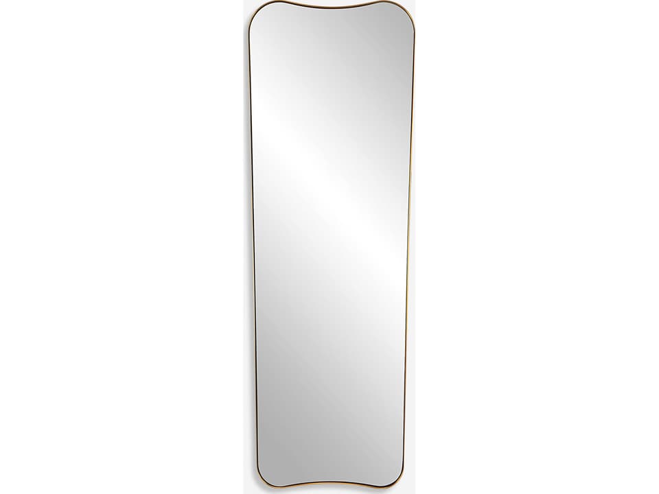 Belvoir Antique Brass Rectangular Floor Mirror