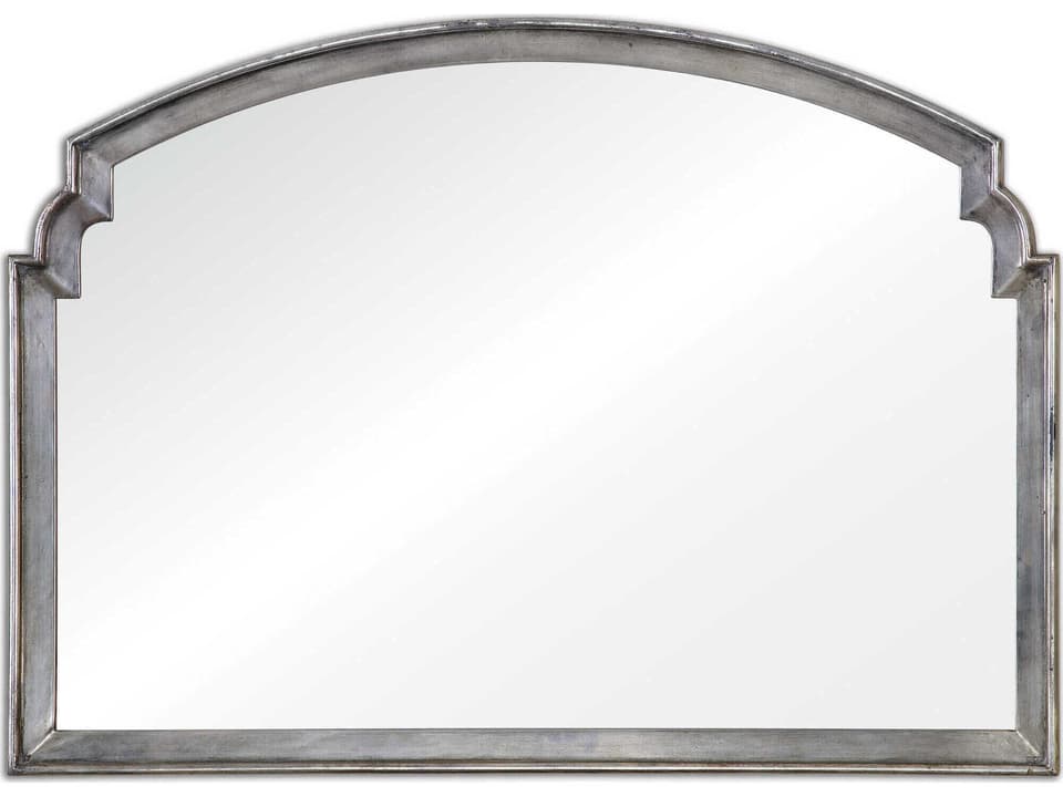 Via Della Antiqued Silver Arched Wall Mirror by Grace Feyock