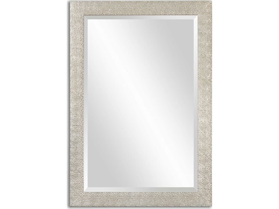 Porcius Antiqued Silver Mirror with Beveled Edge
