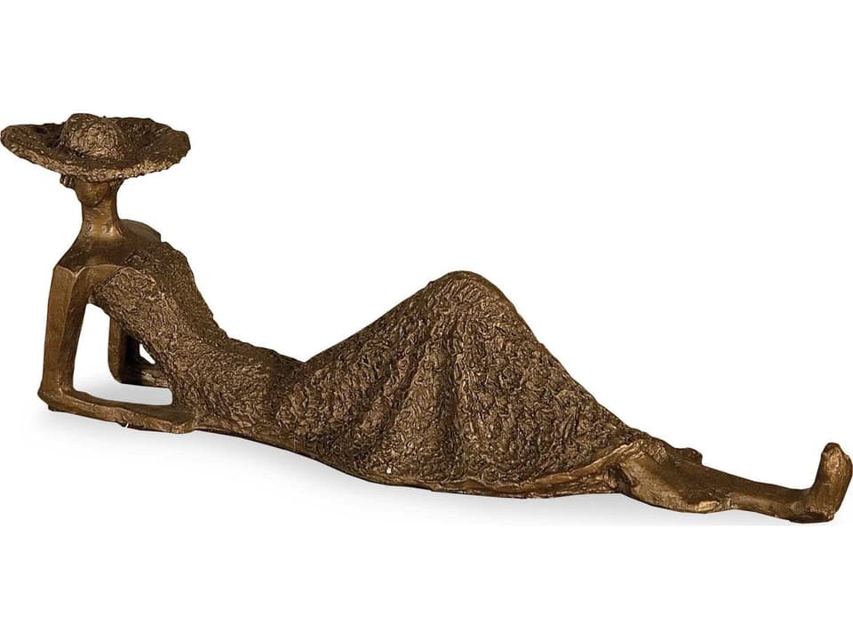 Summer Days Sculpture Heavily Textured Antique Bronze