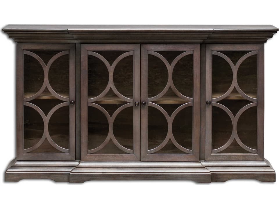 Belino 4-Door Buffet Sideboard Paris Silver Finish