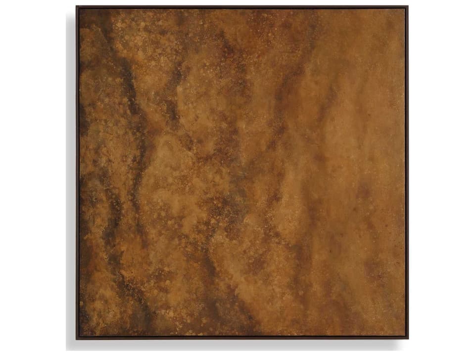 Burn Hand Painted Canvas Art with Dark Washed Wooden Frame