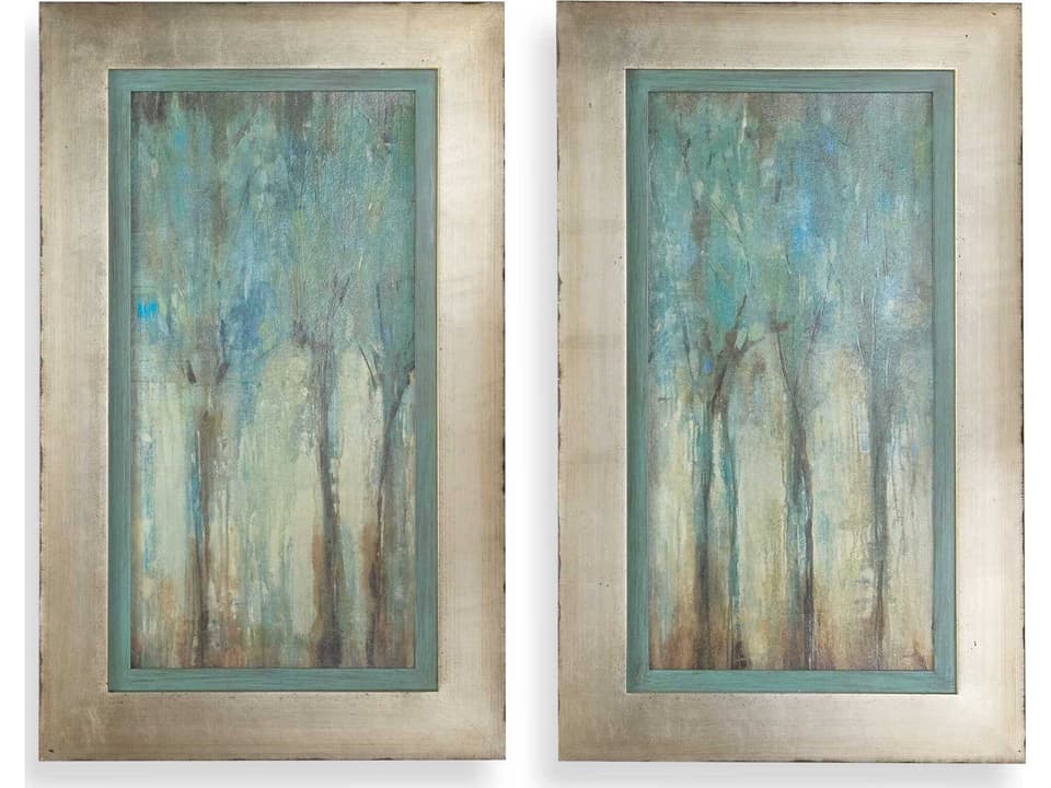 Whispering Wind Framed Wall Art Set of 2 Abstract Landscapes