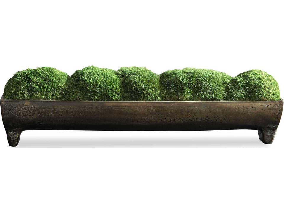 Canal Moss Small Centerpiece in Oxidized Bronze and Green