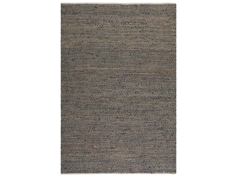 Tobais Hand Woven Leather and Hemp Area Rug