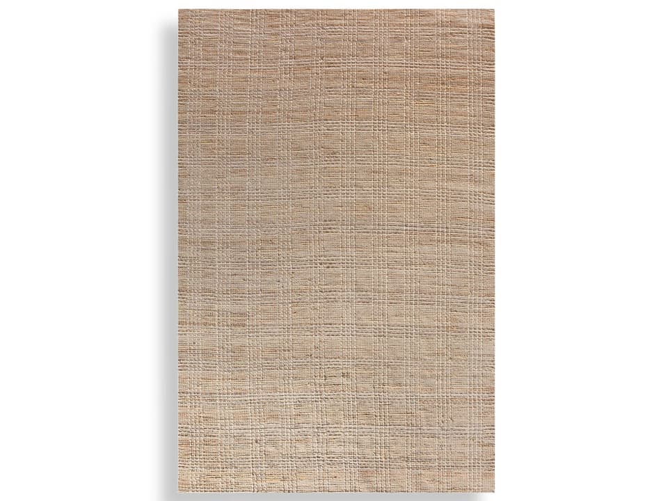Baxton Hand Woven Wool Jute Area Rug Beige Natural