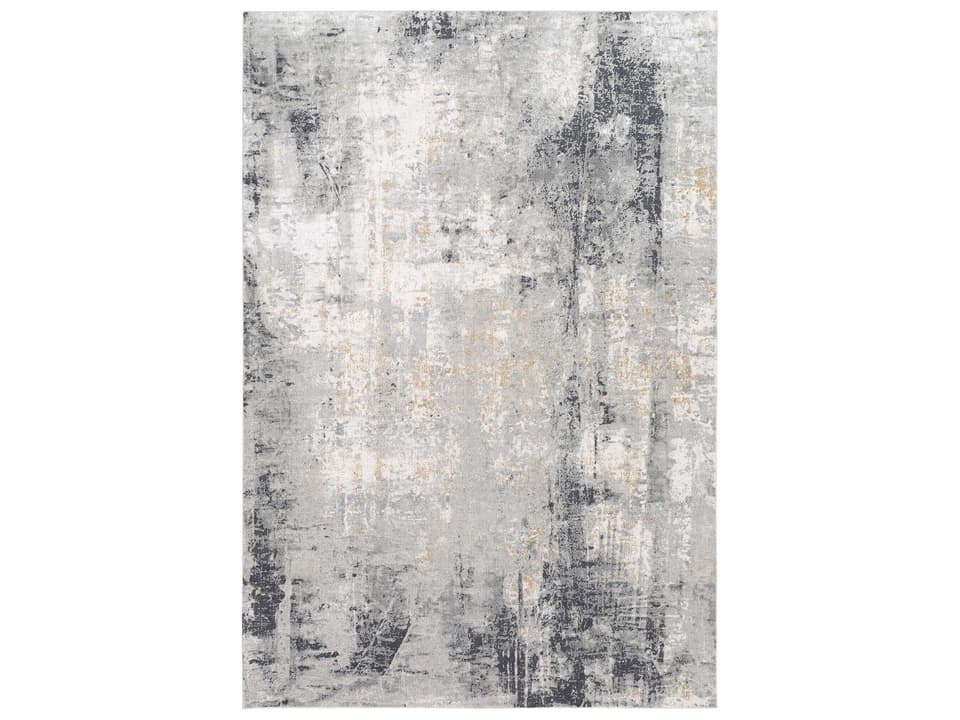 Paoli Gray Abstract Machine Woven Area Rug .5 feet
