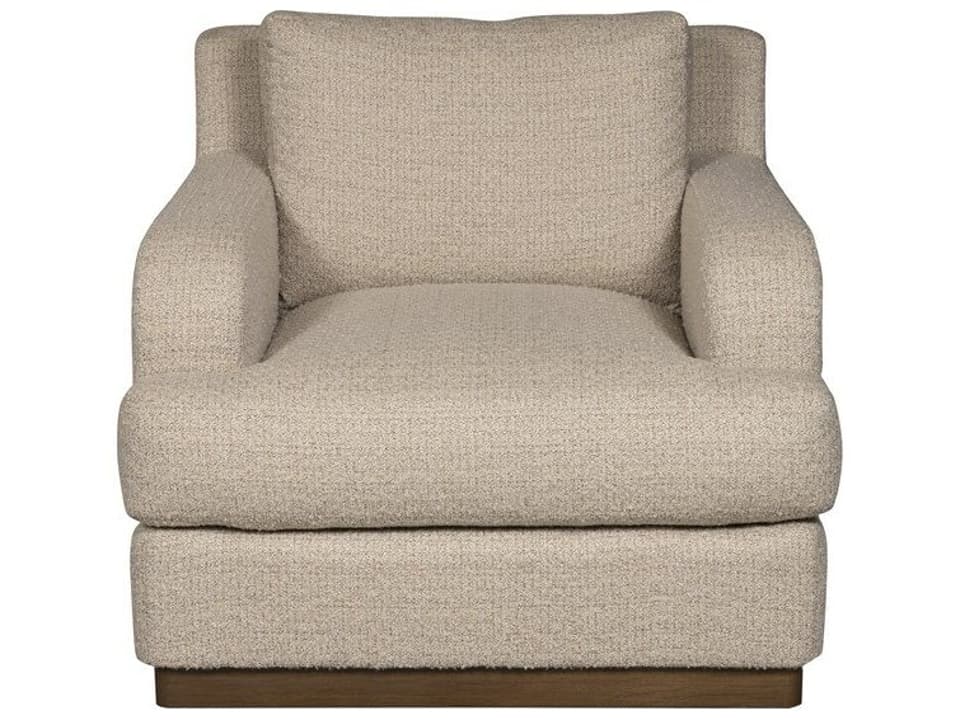 Quinn Swivel Club Chair in Beige Fabric