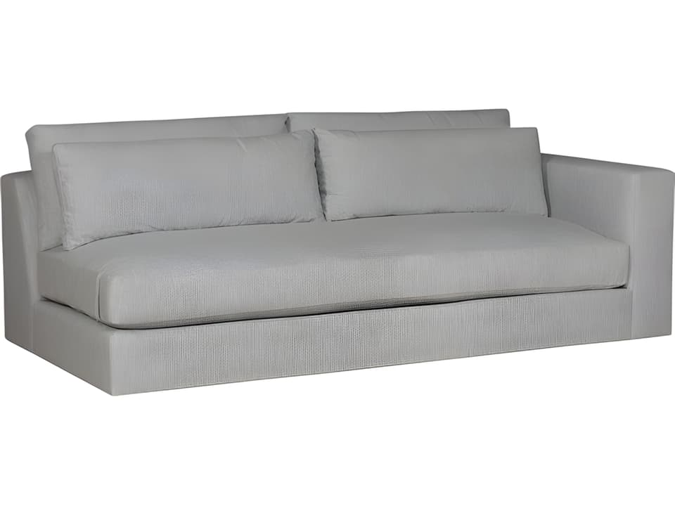 Leone Identify Dove Upholstered Right Arm Bench Seat Sofa