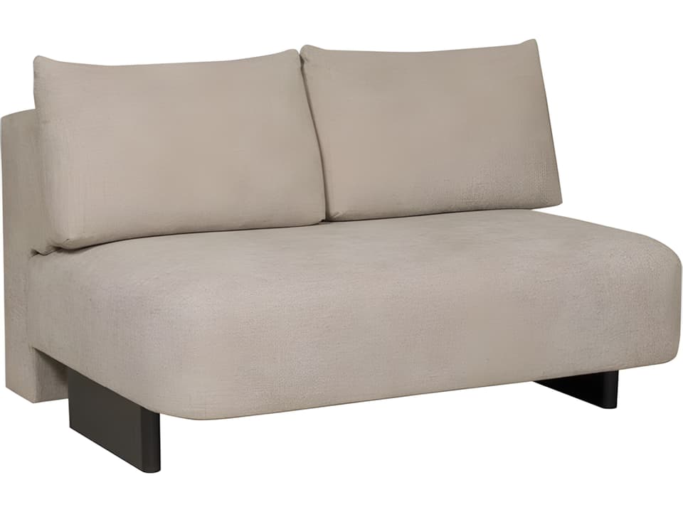 Lola Armless Upholstered Loveseat in Film Noir Finish