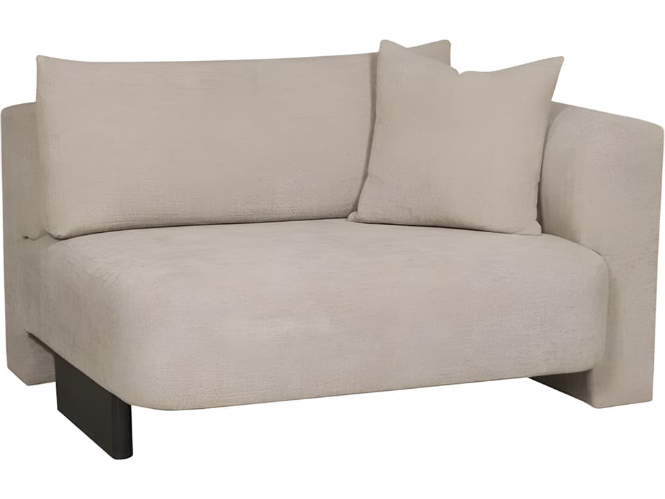 Lola Jasper Pebble Fabric Right Arm Loveseat